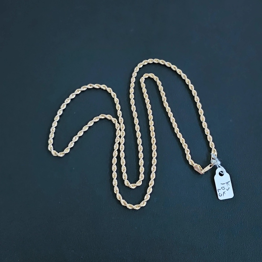 Gold Rope Chain Necklace